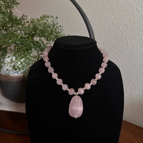 Jewelry - Rose Quartz & Sterling Silver Necklace